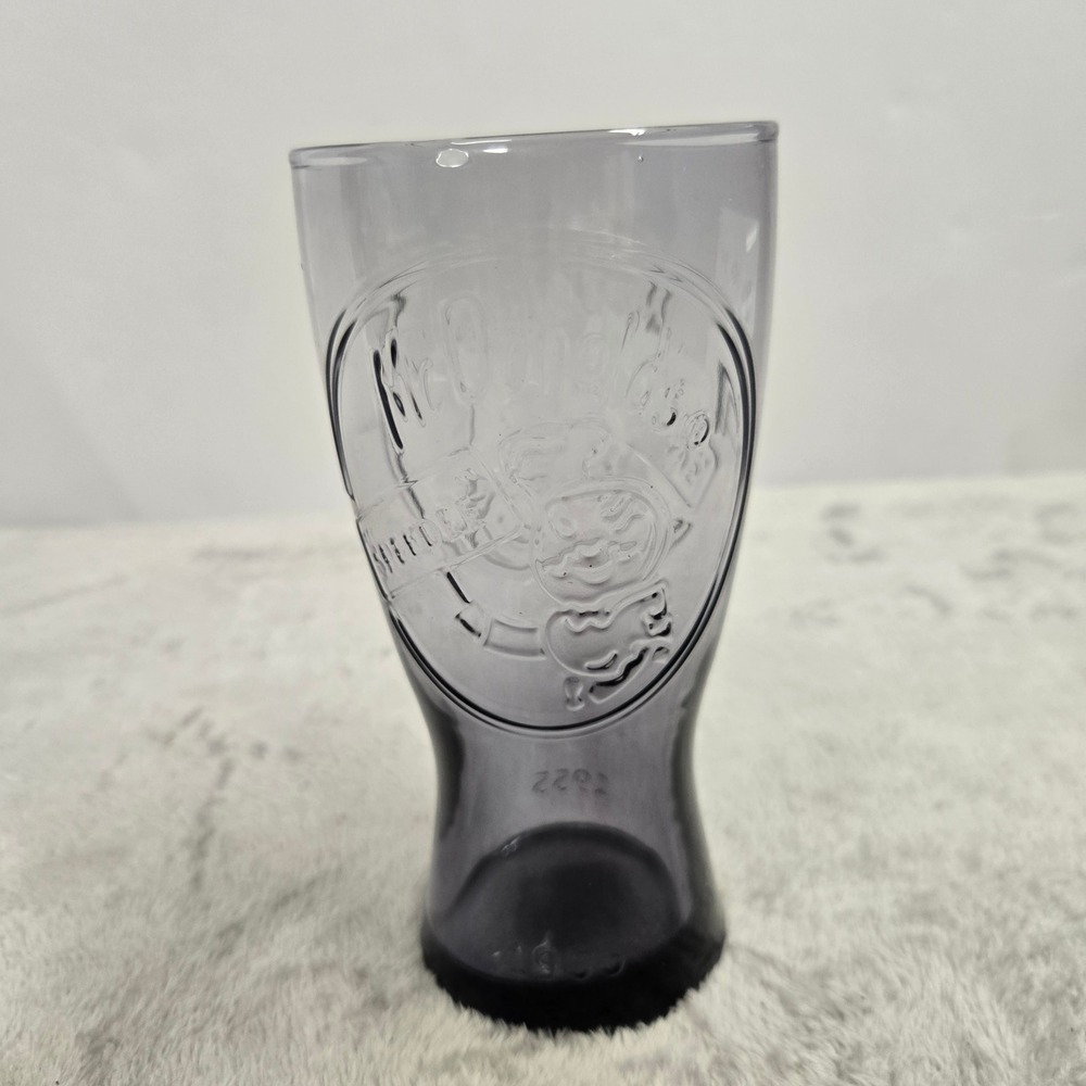 McDonalds Speedee 1955 Collector Glass Purple Smoke Embossed Mascot 6 Inch